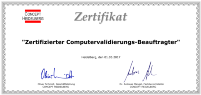 Zertifikat Computervalidierungs-Beauftragter